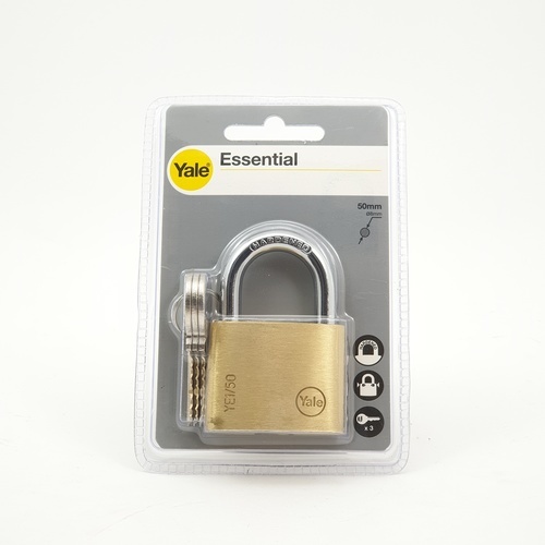 YALE กุญแจคล้องทองเหลือง ห่วงสั้น 50 มม. รุ่น YE1/50/126/1 สีทองเหลือง