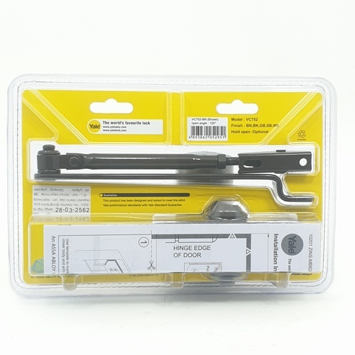 YALE โช๊คอัพประตู รับน้ำหนัก 40 กก.รุ่น VC752-BN สีน้ำตาล