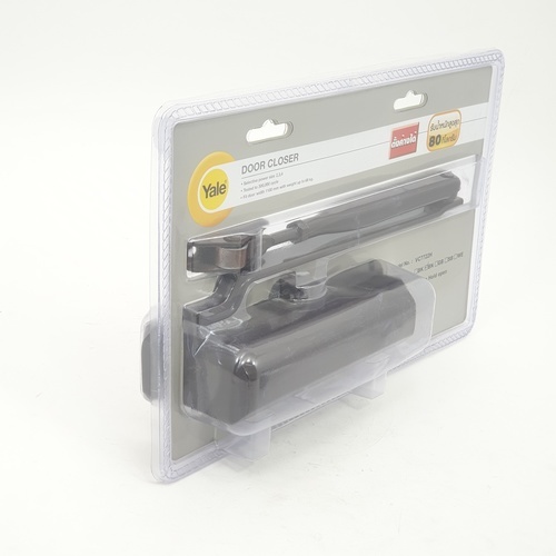 YALE โช๊คอัพประตูระบบตั้งค้างได้ รับน้ำหนัก 40-80 กก.รุ่น VC7722H-BN สีน้ำตาล