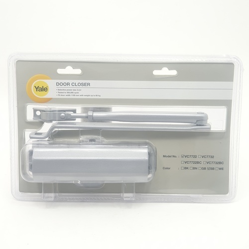 YALE โช๊คอัพประตู รับน้ำหนัก 40-80 กก.รุ่น VC7722-SB สีบรอนซ์