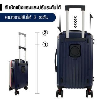 WETZLARS กระเป๋าเดินทาง ขนาด 20 นิ้ว รุ่น Autumn ขนาด54x37x23ซม. สีขาว-น้ำเงิน