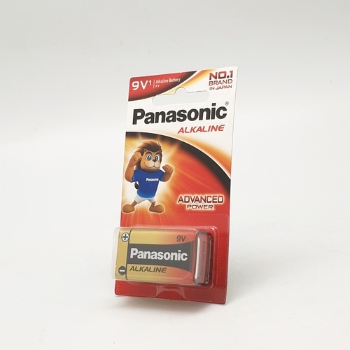 PANASONICถ่านอัลคาไลน์ 9V (แพ็ค1ก้อน) รุ่น 6LR61T/1B สีทอง