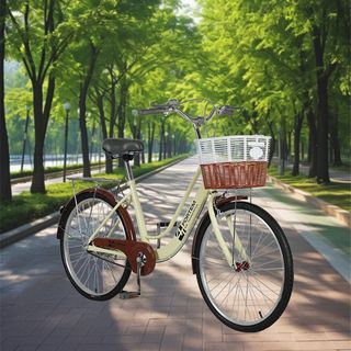  FORTEM จักรยานแม่บ้าน รุ่นDAWN-03 ขนาด 24นิ้ว สีเหลือง