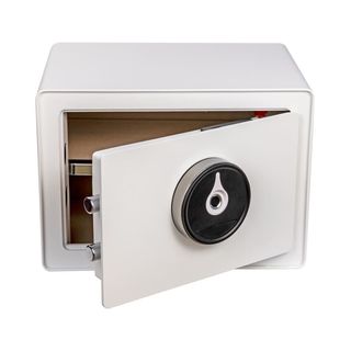 PROTX ตู้เซฟสแกนลายนิ้วมือ รุ่น F1021S ขนาด 25x35x25 ซม. สีขาว น้ำหนัก 10 KG