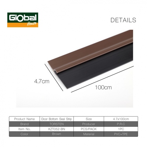 TORSTEN เส้นกันแมลงพีวีซี แถบยาง รุ่น  KZT052-BN 100ซม. สีน้ำตาล