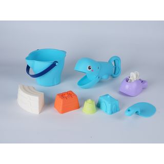 TOYS ของเล่นชุดถังชายหาดและอุปกรณ์ 8 ชิ้น รุ่น HG-1202 ขนาด 26x18x16 ซม. คละสี