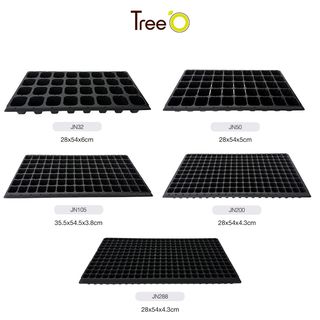 Tree’O ถาดเพาะชำ 200 หลุมเหลี่ยม รุ่นJN200 ขนาด54x25x4.3ซม. สีดำ
