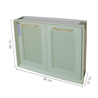 CLOSE บานซิงค์คู่ ABS ขนาด 86x66 ซม. VIVIEN สีจูนิเปอร์