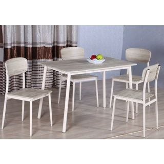 DELICATO ชุดโต๊ะอาหาร 4 ที่นั่ง รุ่น HAMO โต๊ะ : 110X70X76.5 ซม. เก้าอี้ : 41X45.5X84.5 ซม. สีไม้ธรรมชาติ 
