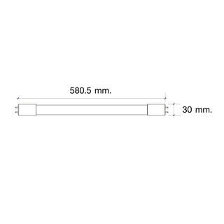 HI-TEK หลอดไฟ LED T8 9W ไฟเข้า 2 ด้าน แสงขาว