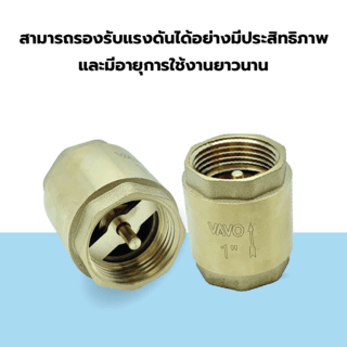 VAVO เช็ควาล์วสปริงทองเหลือง 1“ 