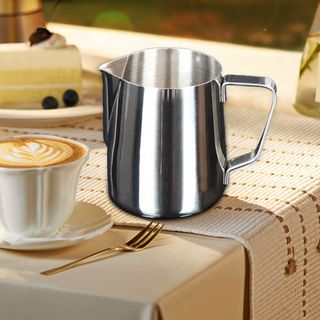 ADAMAS เหยือกตีฟองนมสเตนเลส 350 มล. EAMONN-01 สีเงิน