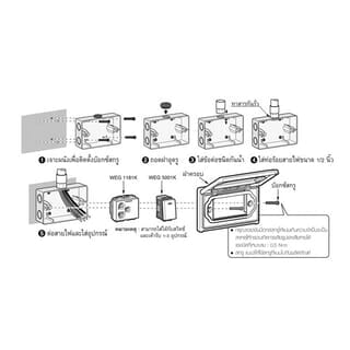 Panasonic ฝากันน้ำแนวนอน (แบบลอย) WEG 8973LH สีเทา