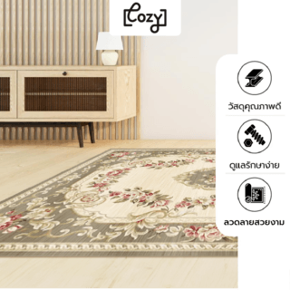 COZY พรมปูพื้นสไตล์นอร์ดิก รุ่น SAKAMA-07 ขนาด 160x210x0.6 ซม. สีเทา