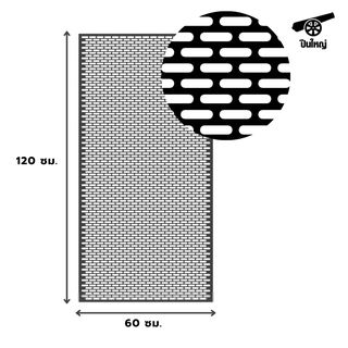 ปืนใหญ่ แผ่นเหล็กฉลุลวดลาย  STDC011 หนา 0.9มม. ขนาด 60x120ซม. สีดำ
