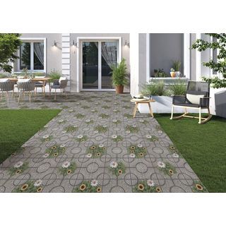 Marbella กระเบื้องเซรามิคปูพื้น 16x16 นิ้ว รุ่น กลางพุ่มไม้ ZYM3483 Matt (12P)