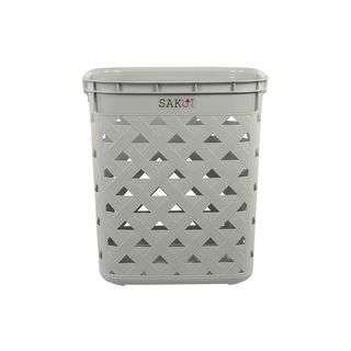 SAKU ตะกร้าลายหนัง รุ่น FT-502/A ขนาด 37.50x41x44 ซม. สีเทา