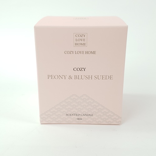COZY เทียนหอม Peony & Blush Suede  8.2x9.8 ซม. สีชมพู