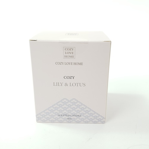 COZY เทียนหอม Lily & Lotus 8.2x9.8 ซม. สีม่วง