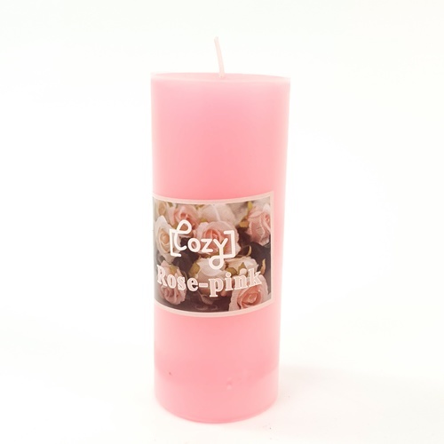 COZY เทียนหอม 4.7x12 ซม. Candle-PKL  สีชมพู