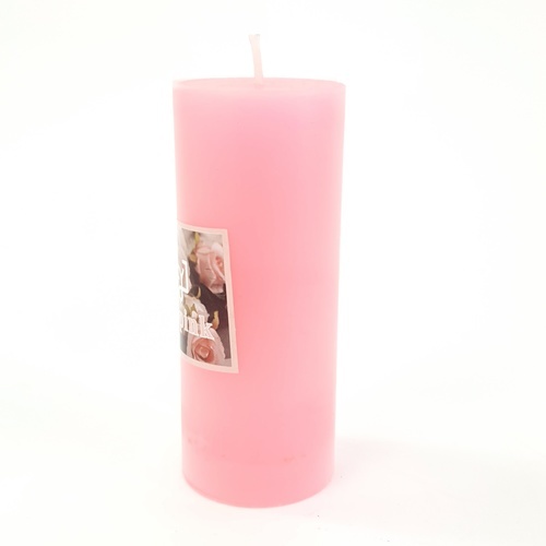COZY เทียนหอม 4.7x12 ซม. Candle-PKL  สีชมพู