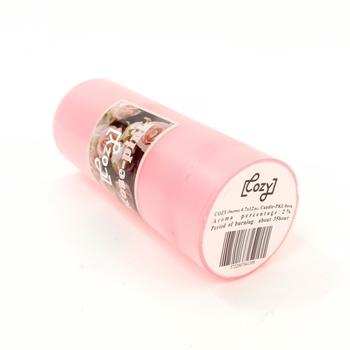 COZY เทียนหอม 4.7x12 ซม. Candle-PKL  สีชมพู