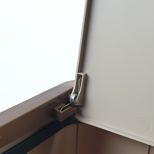 ถังขยะทรงเหลี่ยมฝากด รุ่น ZXHL004-CF ขนาด 12L สีกาแฟ