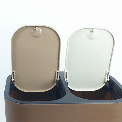 ถังขยะคู่ รุ่น ZXHL003-CF ขนาด 15L สีกาแฟ