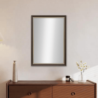 Nice กระจกมีกรอบทรงเหลี่ยม (PS) รุ่น เทียร่า-วู้ด ขนาด 60x90 ซม. สีไม้ธรรมชาติ 