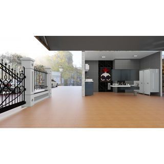 Marbella กระเบื้องเซรามิคปูพื้น 16x16 นิ้ว รุ่น วูดเยลโลบราว S404 Satin (12P)