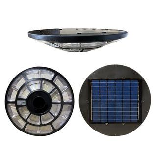 EILON โคมไฟสนาม UFO โซลาร์เซลล์ พร้อมรีโมท 800W รุ่น SR-200000 แสงวอร์มไวท์ สีดำ (เฉพาะตัวโคม)