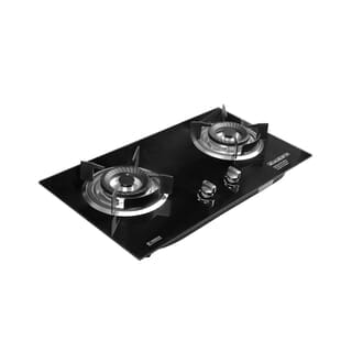 KOCH KITCHEN เตาแก๊สแบบฝังหน้ากระจก 2 หัวเตา NICASIO K-02 สีดำ