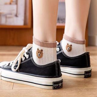 KOJI ถุงเท้าข้อกลางผู้หญิงพาสเทล รุ่นSC27 ขนาด6x17x0.4ซม.คละแบบ