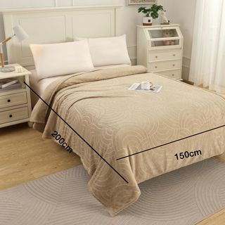 Truffle ผ้าห่ม รุ่น Yuna-01 ขนาด 150x200 ซม. สีเบจ