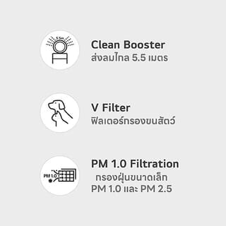 เครื่องฟอกอากาศ LG PuriCare AeroBooster รุ่น  AS55GGWX0.ABAE สีขาว