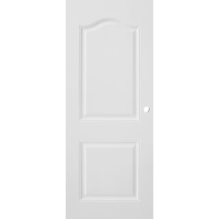 WELLINGTAN ประตูภายนอก UPVC บานทึบ 2ฟักโค้ง รุ่น UPVC-WE002 ขนาด 80x200ซม. สีขาว (เจาะลูกบิด)