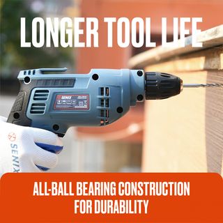 SENIX สว่านไฟฟ้า 10 มม. 450W รุ่น PDDE4.5-M-EU สีน้ำเงิน - ดำ