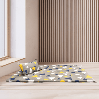 TRUFFLE ปิกนิคใยสังเคราะห์ พร้อมหมอน1ใบ หนา 2 นิ้ว ขนาด 5ฟุต สีเทา