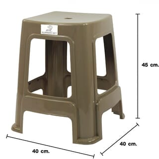 SUMMER SET เก้าอี้พลาสติก รุ่น นิวลุค FT-259/A ขนาด40x40x45 ซม.สีน้ำตาล