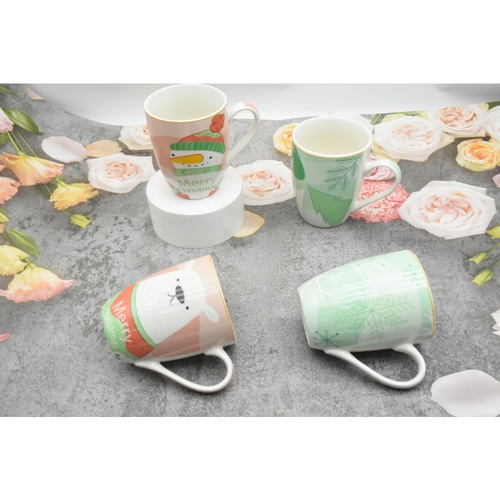 AILO แก้วเซรามิค 8 ซม. 350 มล. SNOW-05 สีขาว