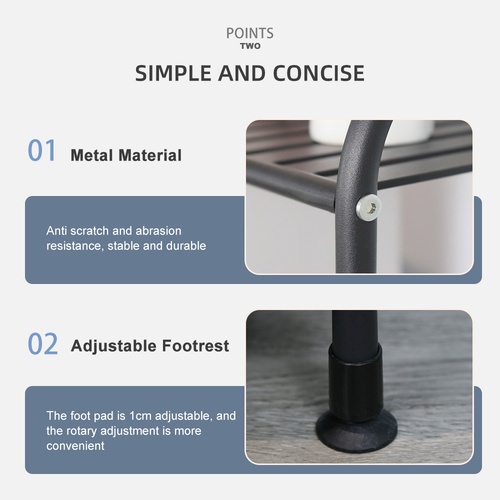 HAWDD ชั้นวางของเหล็กโล่ง 4 ชั้น รุ่น GX04 ขนาด 29x55.5x107ซม. สีดำ