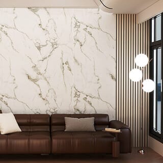 GREAT WOOD บอร์ด SPC ลายหินอ่อนเคลือบ UV รุ่นJF122025-UV-W13 Size122x244x0.25cm.ลายหินอ่อน