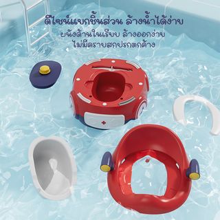 Primo Kids กระโถนนั่งเด็ก 3 in 1 ทรงจรวดเบาะPU  รุ่น Rocket CT20 สีแดง-น้ำเงิน