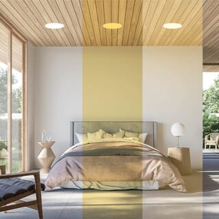 LAMPTAN โคมดาวน์ไลท์ LED แบบฝังหน้ากลม 6นิ้ว 12W รุ่นแอ๊ดจัสท์ 3แสง
