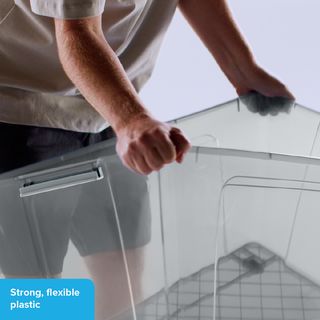 INABOX กล่องเก็บของอเนกประสงค์ 30L มีล้อ รุ่น Eday-N80636BK ขนาด 32.5x46x29.2 cm. สีใส