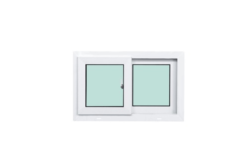 WELLINGTAN หน้าต่างไวนิล บานเลื่อน SS  N-SWG0805 80x50ซม. สีขาว พร้อมมุ้ง