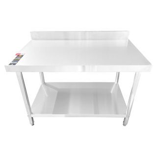 CROWN โต๊ะเตรียมสเตนเลส 2 ชั้น 120x70x85+10 ซม. S1270