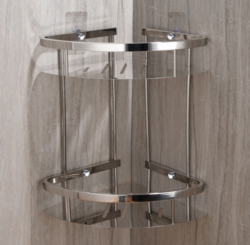 Iris ชั้นวางของอเนกประสงค์สแตนเลส304เข้ามุม 2 ชั้น รุ่น  PQS-MC-4