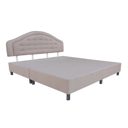 TRUFFLE บล็อกที่นอน+หัวเตียง รุ่น Honey ผ้า Canvass ขนาด 3.5F สีน้ำตาลอ่อน