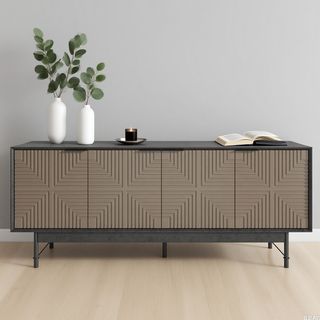 DELICATO ชั้นวางทีวี รุ่น BIZANO ขนาด 39x163.70x66.20 ซม. สีดำ-กาแฟ